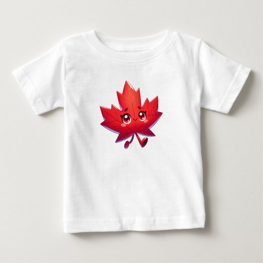 Niedlich Kawaii Maple Leaf | Kanada Baby T-shirt (Vorderseite)