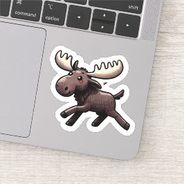 Niedlich Kawaii Moose Aufkleber