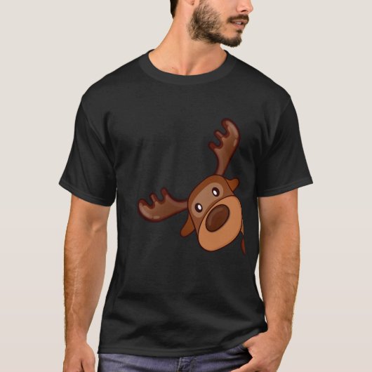 Niedlich Kawaii Moose Elk Deer Funny Alaska Moose T-Shirt (Vorderseite)