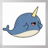 Niedlich Kawaii Narwhal Poster (Vorne)
