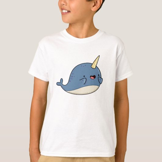Niedlich Kawaii Narwhal T-Shirt (Vorderseite)