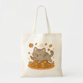 Niedlich Kawaii Naughty Kitty Cat Herbst Tragetasche (Vorne)