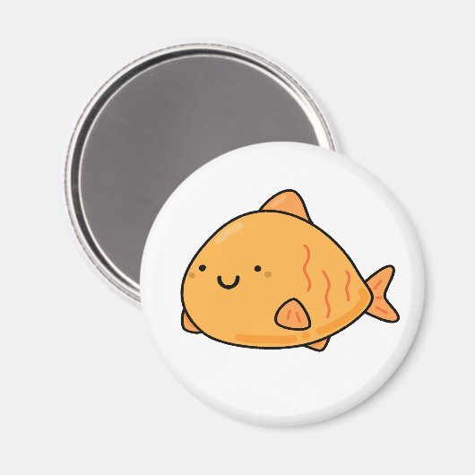 Niedlich Kawaii Orange Fish Magnet (Vorderseite/Rückseite)