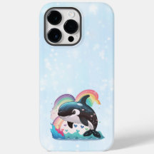 Niedlich Kawaii Orca Killer Whale Rainbows Schmett