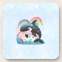 Niedlich Kawaii Orca Killer Whale Rainbows Schmett