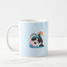 Niedlich Kawaii Orca Killer Whale Rainbows Schmett