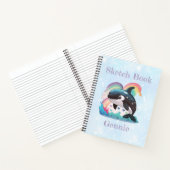 Niedlich Kawaii Orca Killer Whale Rainbows Schmett Notizblock (Innenseite)