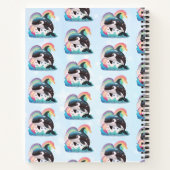 Niedlich Kawaii Orca Killer Whale Rainbows Schmett Notizblock (Rückseite)