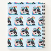 Niedlich Kawaii Orca Killer Whale Rainbows Schmett Notizblock (Rückseite)