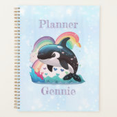 Niedlich Kawaii Orca Killer Whale Rainbows Schmett Planer (Vorderseite)
