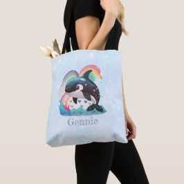 Niedlich Kawaii Orca Killer Whale Rainbows Schmett Tasche