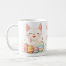 Niedlich Kawaii Osterkatze Tasse - Pastell Kitty O