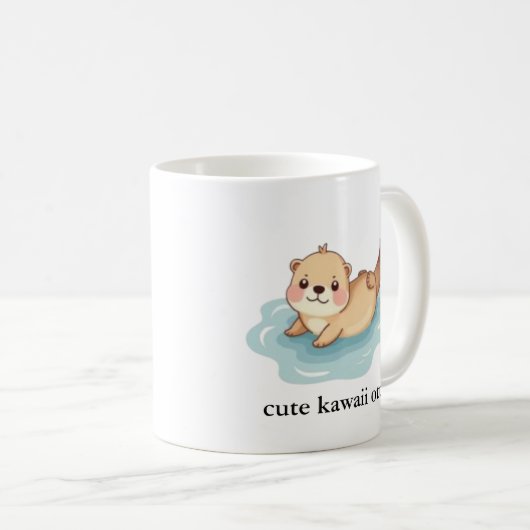 Niedlich Kawaii Otter Kaffeetasse (VorderseiteRechts)