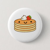 Niedlich Kawaii Pancakes Button (Vorderseite)