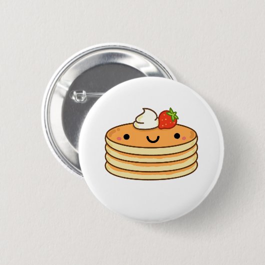 Niedlich Kawaii Pancakes Button (Vorne & Hinten)