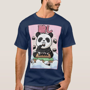 Niedlich Kawaii Panda Bear Sushi Japanisch Ästheti T-Shirt