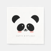 Niedlich Kawaii Panda Fügen Sie Ihren Gruß hinzu Serviette (Vorderseite)