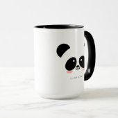 Niedlich Kawaii Panda | Name hinzufügen Tasse (VorderseiteRechts)