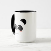 Niedlich Kawaii Panda | Name hinzufügen Tasse (Vorderseite Links)