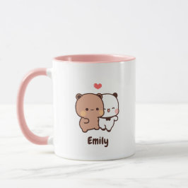 Niedlich Kawaii Panda | Personalisiert Name hinzuf Tasse