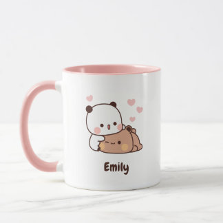 Niedlich Kawaii Panda | Personalisiert Name hinzuf Tasse