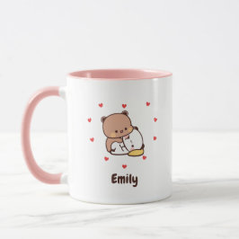 Niedlich Kawaii Panda | Personalisiert Name hinzuf Tasse