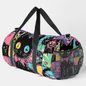 Niedlich Kawaii Pastel Goth Patchwork Creepy Cat Duffle Bag (Rechte Ecke)