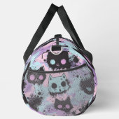 Niedlich Kawaii Pastel Goth Patchwork Creepy Cat Duffle Bag (Rechts)