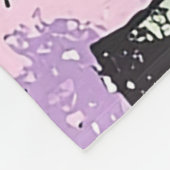 Niedlich Kawaii Pastel Goth Patchwork Creepy Cat Fleecedecke (Ecke)