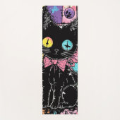 Niedlich Kawaii Pastel Goth Patchwork Creepy Cat Yogamatte (Vorderseite)