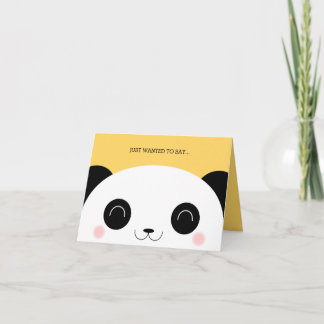 Niedlich Kawaii Peekaboo Panda Face Vielen Dank Dankeskarte