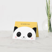 Niedlich Kawaii Peekaboo Panda Face Vielen Dank Dankeskarte (Vorderseite)