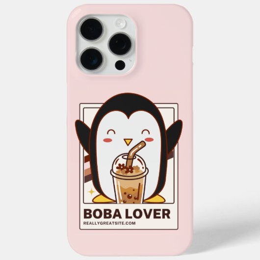 Niedlich Kawaii Penguin Boba Lover Case-Mate iPhone Hülle (Rückseite)