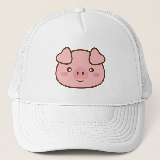 Niedlich Kawaii Pig Truckerkappe (Vorderseite)
