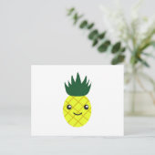Niedlich Kawaii Pineaple Feiertagspostkarte (Stehend Vorderseite)