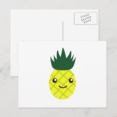Niedlich Kawaii Pineaple Feiertagspostkarte (Vorne/Hinten)