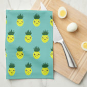 Niedlich Kawaii Pineaple Geschirrtuch (Viertel Falte)