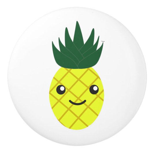 Niedlich Kawaii Pineaple Keramikknauf (Vorderseite)