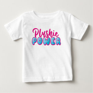 Niedlich Kawaii Pink Blue Plushie Power Baby T-shirt