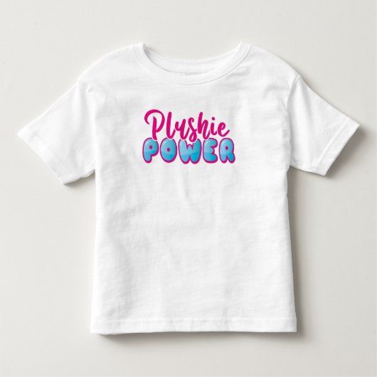 Niedlich Kawaii Pink Blue Plushie Power Kleinkind T-shirt (Vorderseite)