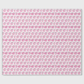 Niedlich Kawaii Pink Dino Geschenkpapier (Flach)