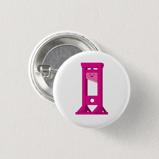 Niedlich Kawaii Pink Guillotine 1 1/4" Schaltfläch Button (Vorne & Hinten)
