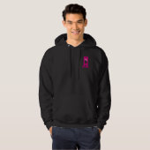 Niedlich Kawaii Pink Guillotine Men's Black Hoodie (Vorne ganz)