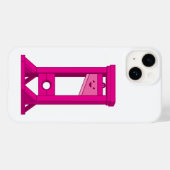 Niedlich Kawaii Pink Guillotine White iPhone 14 Fa Case-Mate iPhone Hülle (Rückseite (Horizontal))