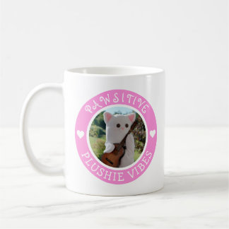 Niedlich Kawaii Pink Pawsitive Plushie Vibes Foto Kaffeetasse
