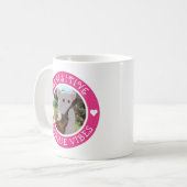 Niedlich Kawaii Pink Pawsitive Plushie Vibes Foto Kaffeetasse (Vorderseite Links)