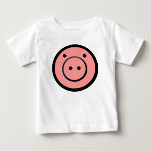 Niedlich Kawaii Pink Pig Vector Art Baby T-shirt