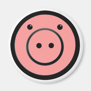 Niedlich Kawaii Pink Pig Vector Art Magnet