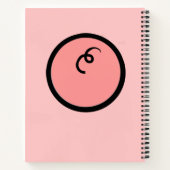 Niedlich Kawaii Pink Pig Vector Art Notizblock (Rückseite)