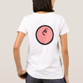 Niedlich Kawaii Pink Pig Vector Art T-Shirt (Rückseite)